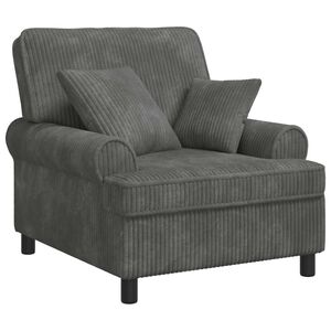 vidaXL Fauteuil XL avec coussins Gris clair Tissu &agrave; 1,5 lignes