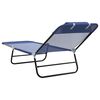 vidaXL Chaise longue pliante Bleu marine 182 x 55 x 85,5 cm Textilène