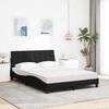 vidaXL Lit avec matelas Hanko noir 120x200 cm tissu