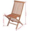 vidaXL Ensemble à manger d'extérieur 11 pcs et chaises pliables Teck