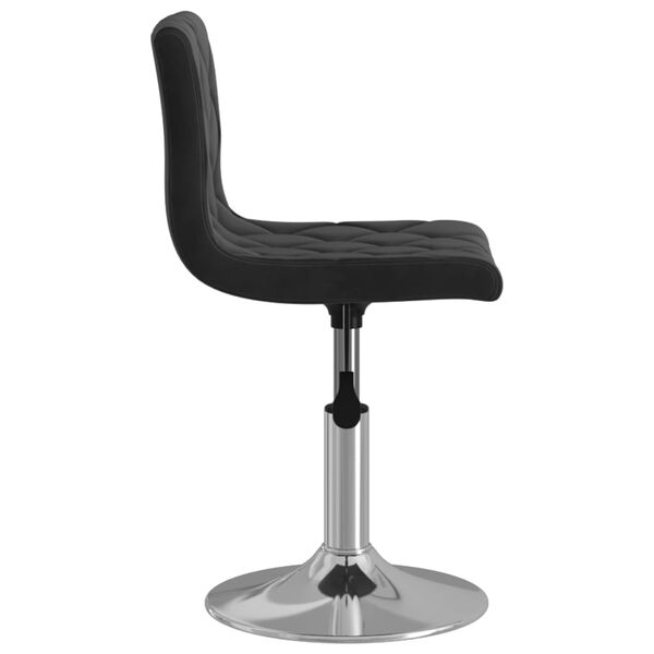 vidaXL Chaise pivotante de salle &agrave; manger Noir Velours