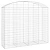 vidaXL Panier de gabions arqué 200x50x160/180 cm Fer galvanisé