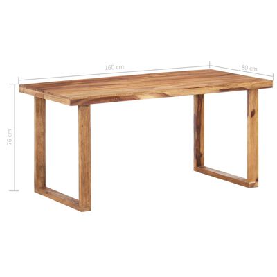 vidaXL Table de salle à manger 160x80x76 cm Bois solide