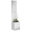 vidaXL &Eacute;cran de confidentialit&eacute; de jardin Floral Argent&eacute; 32 x 150 cm