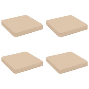 vidaXL Coussins de si&egrave;ge 4 pi&egrave;ces VUGHT 4 pcs 100 % polyester Cr&egrave;me