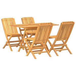 vidaXL Ensemble &agrave; manger de jardin 5 pcs Bois de teck massif