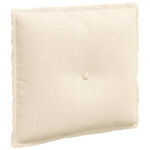 vidaXL Coussin de Dos Cr&egrave;me 50 x 45 cm Tissu en velours c&ocirc;tel&eacute;