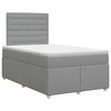 vidaXL Lit boxspring avec matelas Gris clair 120 x 200 cm Tissu