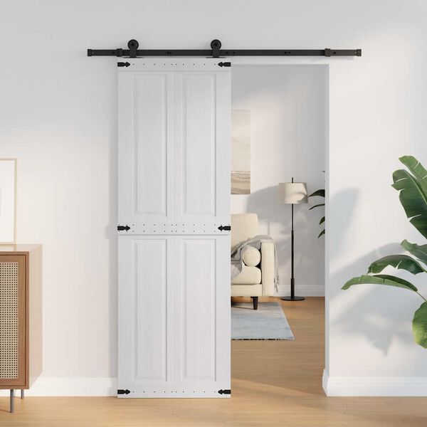 vidaXL Porte Corona Blanc 70 x 210 cm Bois d'ing&eacute;nierie