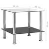vidaXL Table d'appoint Transparent 45x50x45 cm Verre trempé