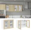 vidaXL Vitrine suspendue "Lyon" Chêne Sonoma 80 x 31 x 60 cm Bois d'ingénierie