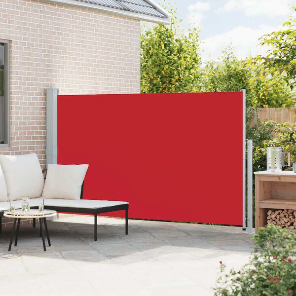 vidaXL Auvent lat&eacute;ral r&eacute;tractable de patio 180x300 cm Rouge
