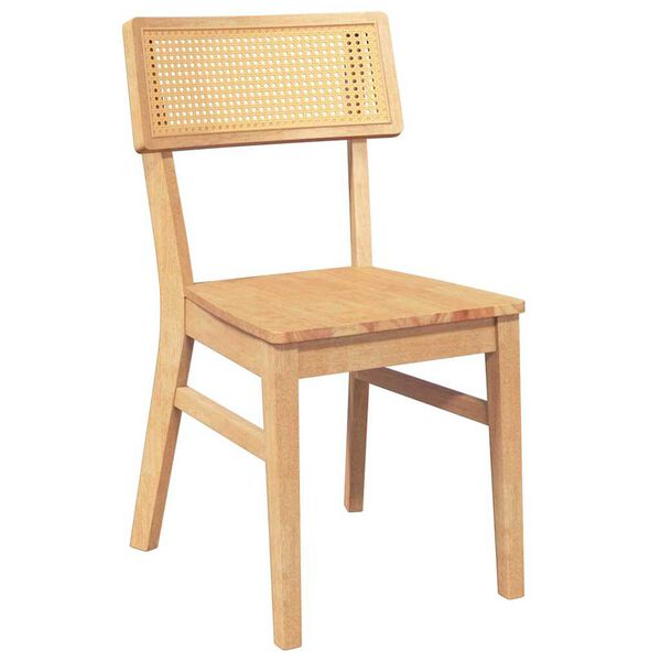 vidaXL Chaises &agrave; manger 2 pcs bois massif caoutchouc
