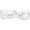 vidaXL Ensemble de canap&eacute;s 2 pcs coussins d&eacute;coratifs et coussins