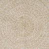 vidaXL Tapis de surface Carr&eacute; Naturel et Blanc 160 x 160 cm Jute