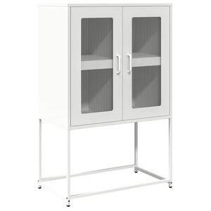 vidaXL Buffet haut blanc 68x39x107 cm acier