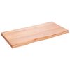 vidaXL Dessus de table marron clair bois ch&ecirc;ne massif trait&eacute;