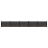vidaXL Ensemble de Cl&ocirc;ture 5 pc 872 x 105 cm WPC et Aluminium Noir