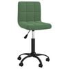vidaXL Chaise pivotante de bureau Vert fonc&eacute; Velours