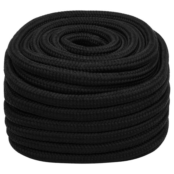 vidaXL Corde de travail Noir 20 mm 50 m Polyester