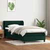 vidaXL Sommier &agrave; lattes de lit et matelas vert fonc&eacute; 90x210 cm velours