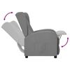vidaXL Fauteuil inclinable Gris Similicuir