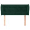 vidaXL T&ecirc;te de lit avec oreilles Vert fonc&eacute; 83x23x78/88 cm Velours
