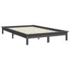 vidaXL Cadre de lit sans matelas gris bois massif