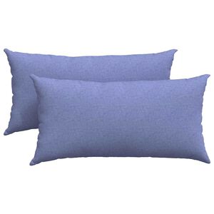 vidaXL Coussins de canap&eacute; 2 pcs Bleu denim 80 x 40 cm tissu