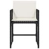 vidaXL Chaises de jardin lot de 4 avec coussins noir r&eacute;sine tress&eacute;e