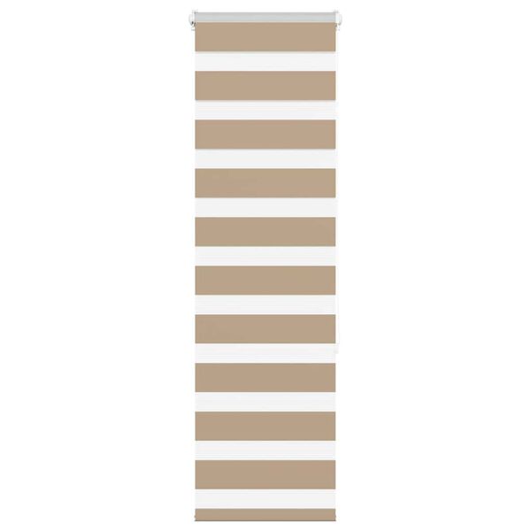 vidaXL Store z&egrave;bre marron sable largeur du tissu 35,9 cm polyester