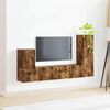 vidaXL Ensemble meuble TV 3 pcs Ch&ecirc;ne fum&eacute; Bois d'ing&eacute;nierie