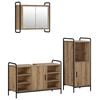 vidaXL Ensemble d'armoire de salle de bain 3 pc Ch&ecirc;ne artisanal