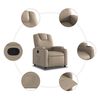 vidaXL Fauteuil inclinable Cappuccino Similicuir