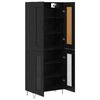 vidaXL Haut Armoire Ch&ecirc;ne noir 69,5 x 34 x 180 cm Bois d'ing&eacute;nierie