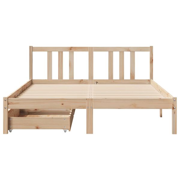 vidaXL Cadre de lit sans matelas 120x200 cm bois de pin massif