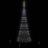 vidaXL Arbre de No&euml;l LED avec 455 LED Multicolore 184,5 cm M&eacute;tal