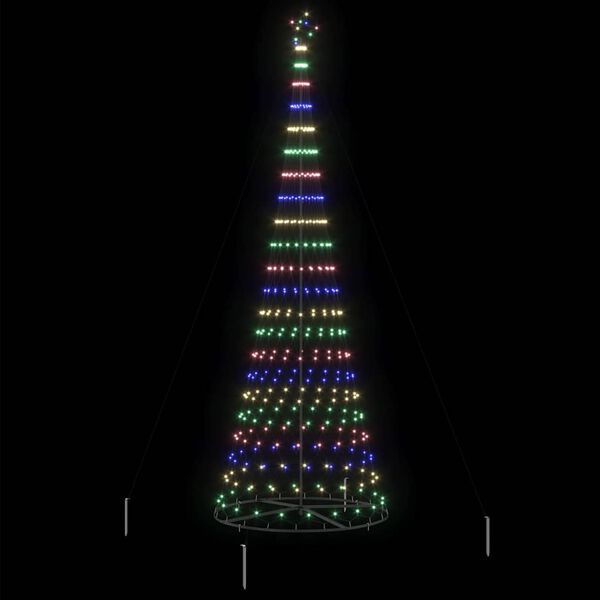 vidaXL Arbre de No&euml;l LED avec 455 LED Multicolore 184,5 cm M&eacute;tal