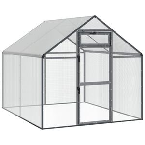 vidaXL Cage pour oiseaux Anthracite 181,5 x 221 x 173,5 cm