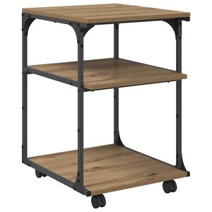 vidaXL Support d'imprimante Ch&ecirc;ne artisanal 43 x 48 x 64 cm