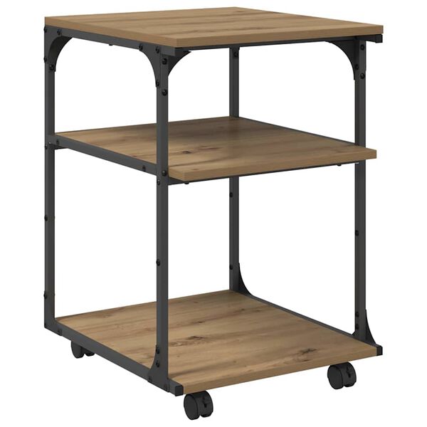 vidaXL Support d'imprimante Ch&ecirc;ne artisanal 43 x 48 x 64 cm