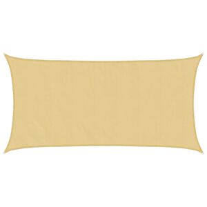 vidaXL Voile d'ombrage sable 4x2 m 100 % polyester oxford