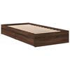 vidaXL Cadre de lit avec tiroirs sans matelas ch&ecirc;ne marron 90x200 cm