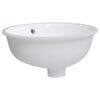 vidaXL &Eacute;vier de salle de bain blanc 38,5x33,5x19 cm ovale c&eacute;ramique