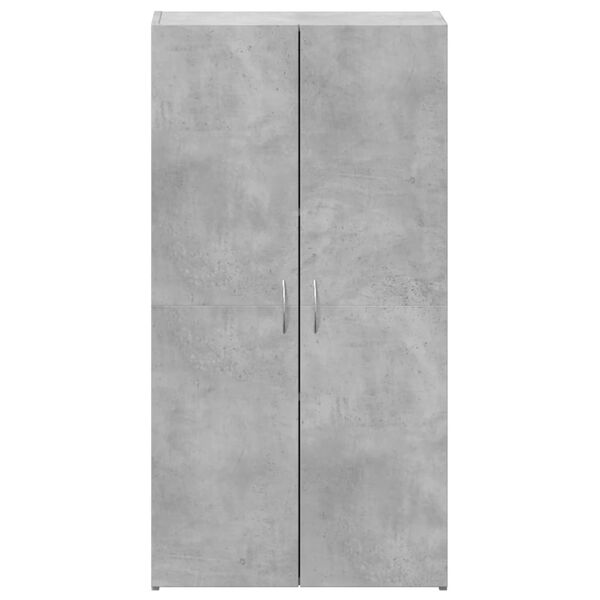 vidaXL Armoire de classement gris b&eacute;ton 60x32x115 cm bois d'ing&eacute;nierie