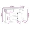vidaXL Buffet blanc 110x34x75 cm bois massif de pin