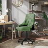 vidaXL Chaise pivotante de salle &agrave; manger Vert fonc&eacute; Velours