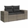 vidaXL Ensemble de canap&eacute; de jardin avec coussin 8 pcs Gris