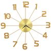 vidaXL Horloge murale M&eacute;tal 50 cm Dor&eacute;