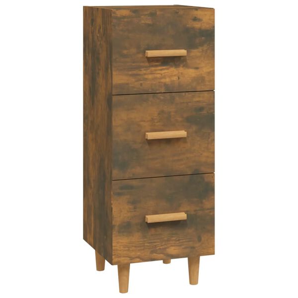 vidaXL Buffet Chêne fumé 34,5x34x90 cm Bois d'ingénierie